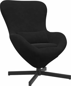 vidaXL Κάθισμα-αυγό Μαύρο 63 x 73 x 90 εκ Βελούδο