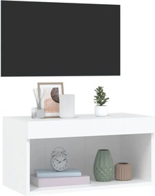 vidaXL Έπιπλο Τηλεόρασης με LED Λευκό 60 x 30 x 30 εκ.