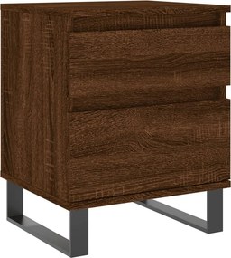 vidaXL Κομοδίνα 2 τεμ. Καφέ Δρυς 40 x 35 x 50 εκ. από Επεξεργ. Ξύλο