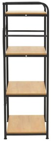 Ραφιέρα επιδαπέδια Depo μέταλλο μαύρο-mdf oak 60x40x120 εκ. 60x40x120 εκ.