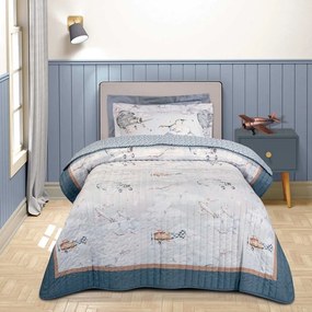 Κουβερλί Παιδικό 8852 Grey Greenwich Polo Club Μονό 160x220cm Microfiber
