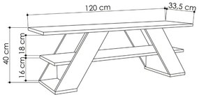Έπιπλο τηλεόρασης Farfalla Megapap χρώμα sandstone 120x33,5x40εκ.