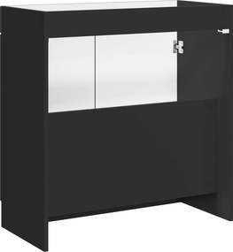 vidaXL Ντουλάπι κάτω από τον νιπτήρα Μαύρο 56 x 37,5 x 81 εκ