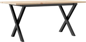vidaXL Τραπεζάκι Σαλονιού Πλαίσιο Χ 40x40x35εκ Μασίφ Πεύκο/Ατσάλι