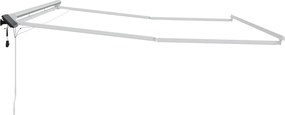 vidaXL Manual Awning Frame with Solar LED 4,5 x 3,5 m Λευκό
