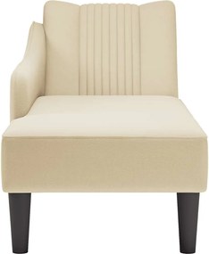 vidaXL Σαλόνι πολυθρόνας με δεξί μπράτσο Ύφασμα κρεμ