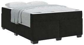 vidaXL Σκελετός κρεβατιού με στρώμα Μαύρο 140 x 200 cm Βελούδο