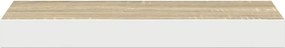 vidaXL Ράφια Τοίχου 2 τεμ. Δρυς/Άσπρο 50x23,5x3,8 εκ. MDF