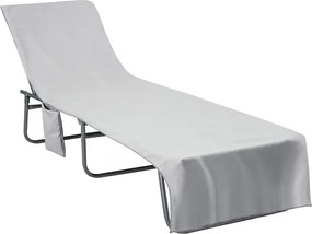 vidaXL Πετσέτες ξαπλώστρας 2 pcs Γκρι 210 x 75 cm