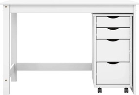 vidaXL Σετ Γραφείου και Κινητού Ντουλαπιού MOSS 2 pcs Λευκό