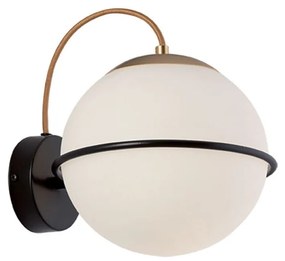 Φωτιστικό Τοίχου-Απλίκα Ferero 3094000 Black-Gold Viokef Metal, Glass
