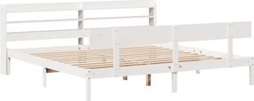 vidaXL Σκελετός Κρεβ. Χωρίς Στρώμα Λευκό 180x200 εκ Μασίφ Πεύκο