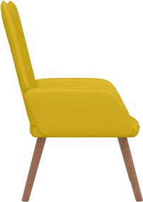 vidaXL Πολυθρόνα Relax Κίτρινο Μουσταρδί Βελούδινη