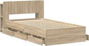 vidaXL Καλάθι με αποθήκη και κεφαλάρι Sonoma Δρυς 75 x 190 cm
