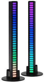 Ηχομπάρες (Σετ 2Τμχ) Με Led Equalizer Που Αντιδρά Στη Μουσική Red5 89166 Black The Source