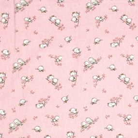 Σεντόνι Βρεφικό  Birds 15 Pink DimCol Crib 80x110cm 100% Cotton Flannel