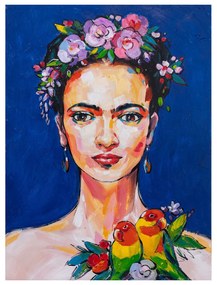Πίνακες Signes Grimalt  Γυναίκα Με Ζωγραφική Λουλουδιών
