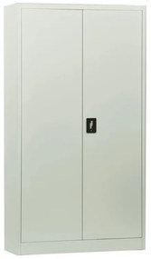 WOODWELL Ε6008ΝΤΟΥΛΑΠΑ Δίφυλλη, 4 Ράφια, Μέταλλο Βαφή Άσπρο 90x40x185cm Ε6008