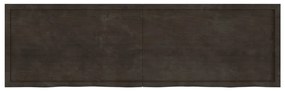 vidaXL Ράφι Τοίχου Σκούρο Καφέ 200x60x(2-6) εκ. Επεξ. Μασίφ Ξύλο Δρυός