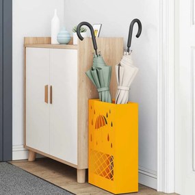 vidaXL Βάση ομπρέλας βροχής Μουσταρδί 28 x 12 x 41 εκ Ατσάλι