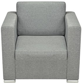 vidaXL Πολυθρόνα Ανοιχτό Γκρι Υφασμάτινη