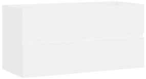 Ντουλάπι Νιπτήρα Λευκό 90 x 38,5 x 45 εκ. από Επεξ. Ξύλο - Λευκό