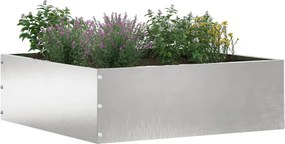 vidaXL Περίγραμμα γκαζόν Ασημί 40 x 40 x 13 cm Ανοξείδωτο ατσάλι