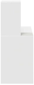 vidaXL Γραφείο με ράφι Λευκό 102 x 50 x 124 εκ. Επεξεργασμένο ξύλο