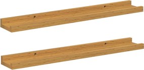 vidaXL Ράφι Τοίχου Επιτοίχιο 2 pcs Μπεζ 60 x 9 x 3 cm