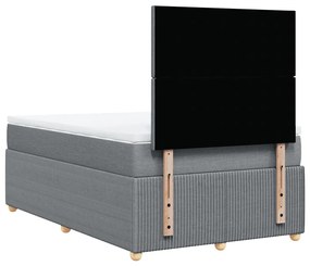 ΚΡΕΒΑΤΙ BOXSPRING ΜΕ ΣΤΡΩΜΑ ΑΝΟΙΧΤΟ ΓΚΡΙ 120X200 ΕΚ. ΥΦΑΣΜΑΤΙΝΟ 3294316