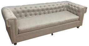 Artekko Μπεζ Καπιτονέ Τετραθέσιος Καναπές (231x92x76)cm Artekko 200-3352