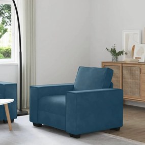 vidaXL Πολυθρόνα-Καναπέ Μπλε Βελούδινη 100x78x84 εκ.