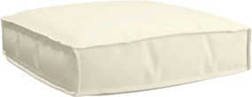 vidaXL Μαξιλάρι Ύφασμα Όξφορντ Κρεμ 60 x 60 x 12 cm