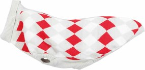 Πουλόβερ Σκύλου Trixie Λευκό Κόκκινο Γκρι M