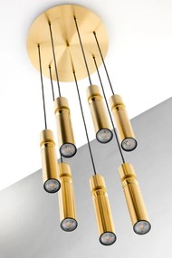 Κρεμαστό Φωτιστικό Alas Φ37cm 7xGU10 Χρυσό