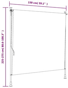 ΣΤΟΡΙ ΣΚΙΑΣΗΣ ΡΟΛΕΡ ΕΞ.ΧΩΡΟΥ ΜΠΛΕ/ΛΕΥΚΟ 150X270ΕΚ ΎΦΑΣΜΑ/ΑΤΣΑΛΙ 368766