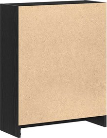 vidaXL Βιβλιοθήκη Μαύρη Οξυά 60 x 24 x 76 cm Επεξεργασμένο ξύλο