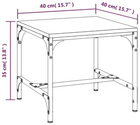 ΤΡΑΠΕΖΑΚΙΑ ΣΑΛΟΝΙΟΥ 2 ΤΕΜ ΚΑΦΕ ΔΡΥΣ 40X40X35 ΕΚ. ΕΠΕΞ. ΞΥΛΟ 819411