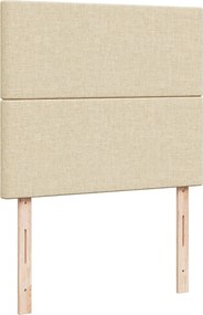 vidaXL Κρεβάτι Boxspring με Στρώμα Κρεμ 120x190 εκ. Υφασμάτινο