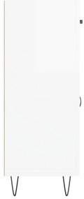 vidaXL Ντουλάπι Γυαλιστερό Λευκό 69,5x34x90 εκ. Επεξεργασμένο Ξύλο