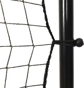 vidaXL Δίχτυ Ποδοσφαίρου Μαύρο 366 x 90 x 183 εκ. από Πολυεστέρα