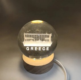 Διακοσμητικό φωτάκι σε σφαίρα "Παρθενώνας" 7cm OEM