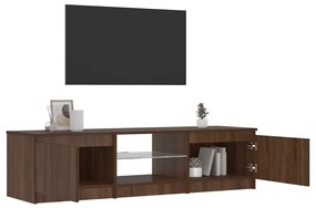 vidaXL Έπιπλο Τηλεόρασης με LED Καφέ δρυς 140x40x36 εκ.