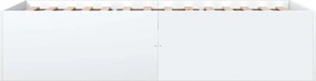 vidaXL Κρεβάτι δαπέδου Λευκό 80 x 200 cm Επεξεργασμένο Ξύλο