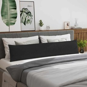 vidaXL Μαξιλάρι Καναπέ 2 pcs Μαύρο 200 x 40 εκ. ύφασμα