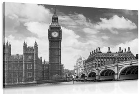 Φωτογραφία του Big Ben στο Λονδίνο σε ασπρόμαυρο - 90x60