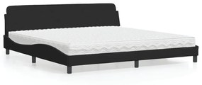 Κρεβάτι Μαύρο 200x200 εκ. Βελούδινο - Μαύρο