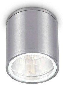 Φωτιστικό Οροφής-Σποτ Gun 092324 11x11,5cm 1xGU10 28W IP44 Silver Ideal Lux