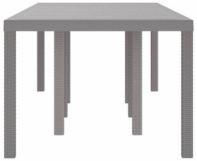 vidaXL Τραπέζι Κήπου Ανοιχτό γκρι 250 x 100 x 73 εκ συνθετικό ρατάν