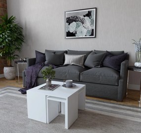 Coffee Table Set Ortanca - White White